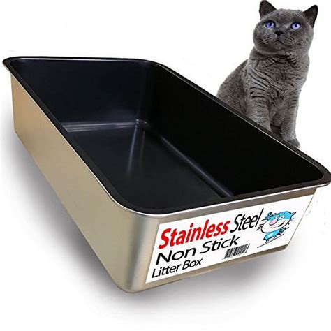 iprimio ultimate non stick stainless steel cat litter box orice|stainless steel kitty litter pan.